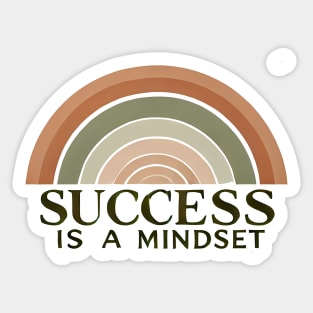 Success is a Mindset, Motivational Quote Sticker
